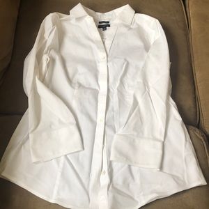 Women’s white button down blouse